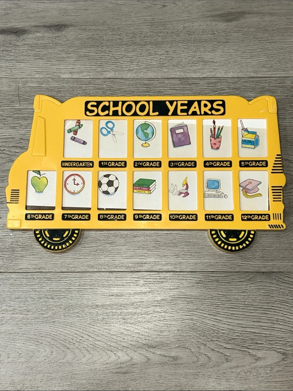 Vintage School Bus Frame Grades K-12 NWT